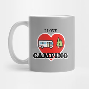 I Love Camping - Heart and Motorhome - Class A Mug